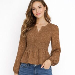 CURE Brown Long Sleeve Top